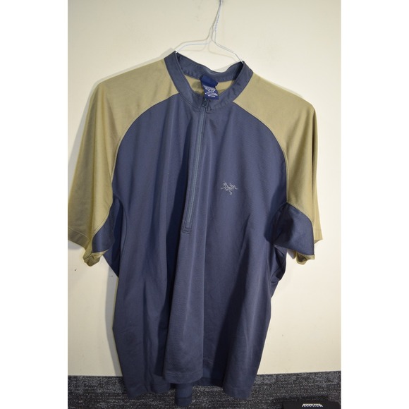 Vintage Y2K 90s Arcteryx Two Tone Performance Zip Up T Shirt MENS XL Canada Made - Picture 1 of 14